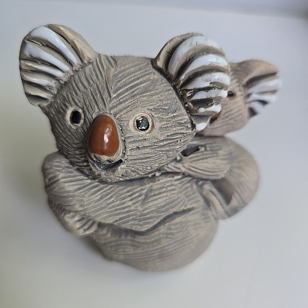 Uruguay Koala Bear De Rosa Rinconada Mother And Baby Signed Vintage 3"